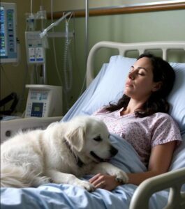 Lui si agitava nel corridoio davanti alla stanza, in attesa del verdetto del destino, finché le porte si spalancarono... Il cane l'aveva fatta uscire dal coma.