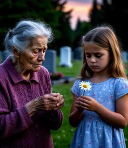 Notando una bambina vicino alla tomba di sua figlia, l’anziana signora si avvicinò lentamente… Ma quando fu abbastanza vicina, indietreggiò terrorizzata.