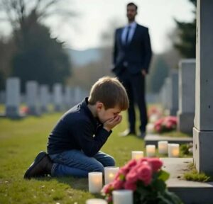 Il bambino sedeva in lacrime sulla tomba di sua madre — un uomo di passaggio si avvicinò e scoprì qualcosa di agghiacciante