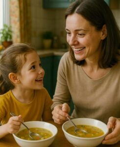 «Mamma, non mangiare quella zuppa, ho visto papà aggiungerci qualcosa»: dopo quelle parole di mia figlia ero terrorizzata — poi ho ricordato la conversazione di stamattina con mio marito...