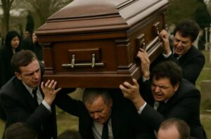 Durante il funerale di una giovane ragazza, quattro uomini non riuscirono a sollevare la bara, così la madre della ragazza chiese di aprirla.
