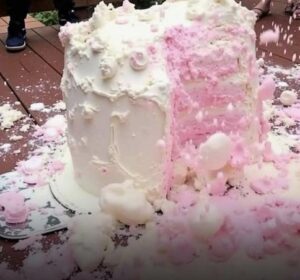 Mia suocera "ha fatto cadere per caso" la torta del gender reveal – ma il suo sorriso tradiva un’altra intenzione.