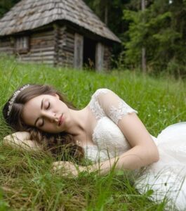 Sconosciuta in abito da sposa trovata nel cuore della foresta — scoperta incredibile per un boscaiolo