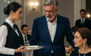 Il suocero venne dal villaggio a fargli visita; il genero, disprezzandolo per la sua povertà, si rifiutò persino di parlargli... Più tardi, dopo aver appreso la verità, impallidì per il rimorso.