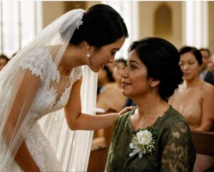 Mi vergognavo di andare al matrimonio di mio figlio perché i miei vestiti erano vecchi, ma quando mia nuora ha visto l'abito verde che indossavo, la sua reazione ha fatto piangere tutta la stanza.