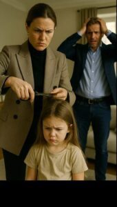 """La bambina si aggrappava alla mano della madre e gridava: "Per favore, non tagliarmi i capelli!" - ma in quel momento entrò il milionario, suo padre...
