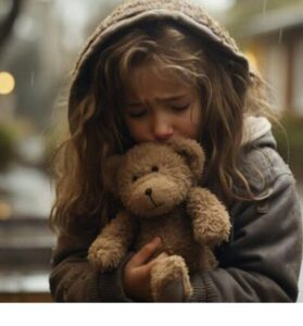 La bambina di sei anni era stata trascinata in cortile dalla matrigna e dal suo amante subito dopo essere tornata dal funerale del padre. Lì, con la scusa di “scacciare la sfortuna”, le avevano rovesciato un secchio di acqua gelida sulla testa. La piccola Sofia Castillo tremava dalla testa ai piedi, stringendo il suo orsetto di peluche — l’ultimo regalo della madre defunta — mentre guardava quello che una volta era stato il suo rifugio diventare un luogo ostile.