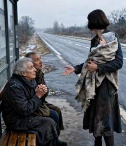 Una madre sola trova una coppia di anziani abbandonati a una fermata dell’autobus…