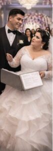 Per tutti gli invitati sembravano una coppia perfetta: una ragazza formosa di famiglia semplice e l’erede di genitori ricchissimi.