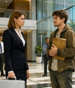 Un ragazzo con abiti logori entrò in ufficio chiedendo lavoro, e nessuno si aspettava che la decisione della figlia del direttore avrebbe messo sottosopra l’intero centro business e fatto tacere perfino i dipendenti più arroganti.