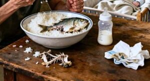 Ho dato a mia madre 20.000 dollari al mese per prendersi cura di mia moglie dopo il parto. Ma quando sono tornato a casa prima del previsto, l'ho beccata mentre mangiava di nascosto una ciotola di riso andato a male con teste e lische di pesce.