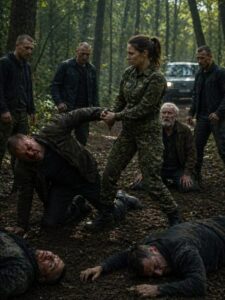 I banditi nella foresta attaccarono una donna in uniforme militare e cercarono di farle del male — ma non avevano idea di come sarebbe finita