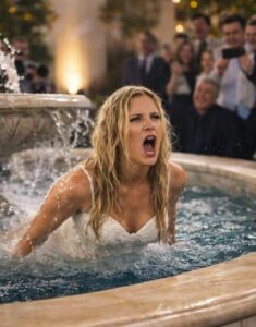 Durante un matrimonio, lo sposo ha deliberatamente gettato la sposa in una fontana, insistendo che fosse solo uno scherzo. Gli invitati hanno riso e filmato l'accaduto con i loro cellulari, e la sposa ha pianto, ma poi è successo qualcosa che ha lasciato tutti sotto shock