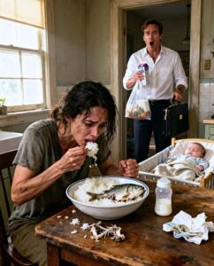 Ho dato a mia madre 20.000 dollari al mese per prendersi cura di mia moglie dopo il parto. Ma quando sono tornato a casa prima del previsto, l'ho beccata mentre mangiava di nascosto una ciotola di riso andato a male con teste e lische di pesce.