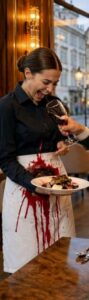 Un cliente ricco, senza motivo e solo per divertimento, ha versato del vino sui vestiti di una cameriera per umiliarla davanti a tutti, ma poi...