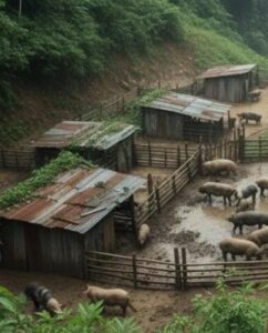 Affittò un appezzamento di terreno in montagna per allevare 30 maiali e lo abbandonò per cinque anni. Un giorno, vi fece ritorno e rimase paralizzato da ciò che vide…