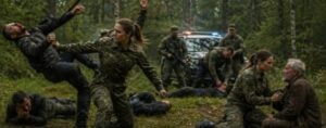 I banditi nella foresta attaccarono una donna in uniforme militare e cercarono di farle del male — ma non avevano idea di come sarebbe finita