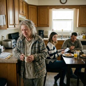 «Ero in cucina a preparare il caffè nella mia casa quando mia nuora disse: “Puoi mangiare dopo. Questa è la nostra colazione di famiglia”. Mio figlio non disse nulla. Tornai nella mia stanza. La mattina seguente… lasciai una busta sul tavolo»