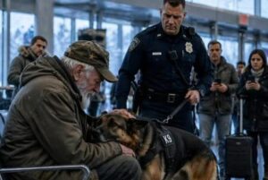 All'aeroporto, i dipendenti hanno notato uno strano anziano seduto immobile che destava sospetti. Un agente di polizia è arrivato sul posto e ha ordinato al suo cane di servizio di attaccare l'anziano e di controllarlo, ma invece di attaccare, il cane si è avvicinato all'uomo e...