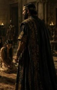 Dopo la morte della giovane regina, il sovrano ordinò che dodici fanciulle provenienti da diverse parti del suo impero fossero condotte a palazzo per "servirlo": ma dopo la prima notte trascorsa da solo con le ragazze, i servi che al mattino aprirono le porte degli appartamenti dell'imperatore rimasero inorriditi da ciò che videro all'interno.