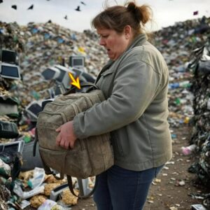 Una giovane vedova sollevò lo zaino gettato da un’auto di lusso vicino a una discarica… “Lo prenderò per mio figlio, per la scuola!” pensò. Ma quando lo aprì, rimase senza parole…