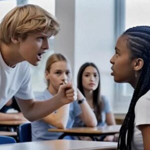Il bullo della scuola cerca di trascinare fuori dall’aula la nuova studentessa. Quello che lei fece subito dopo lasciò tutti senza parole…