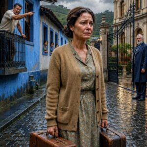 L'aveva cacciata di casa con due vecchie valigie e l'aveva derisa davanti a tutti... Ma il vicino miliardario aprì il cancello e rivelò il segreto che temeva da vent'anni.